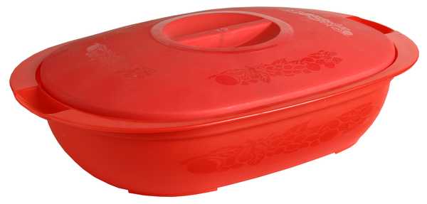 4L Oval Server + Lid 