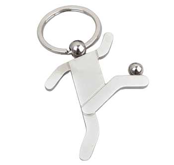 Matt Soccer Ball Key Ring