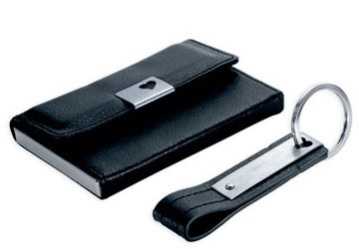Card Holder & Key Ring Gift Set with Heart Detail